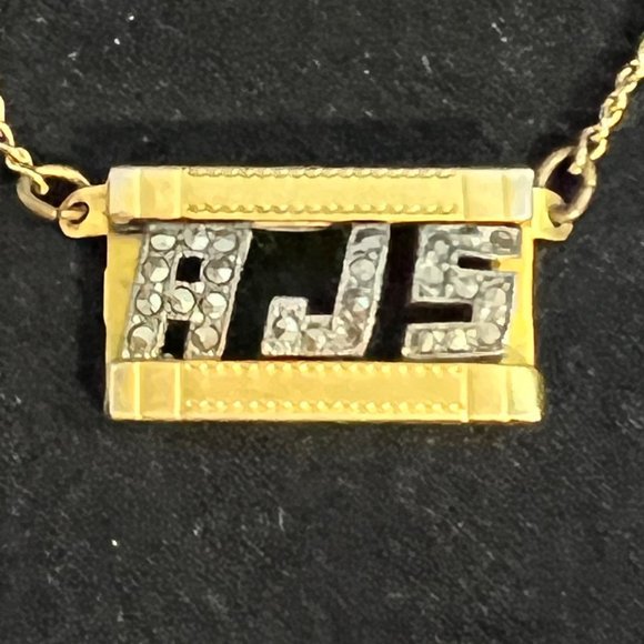 Vintage Swank AJ5 Gold Tone With Spinels Tie Bar (2872) - Picture 5 of 5